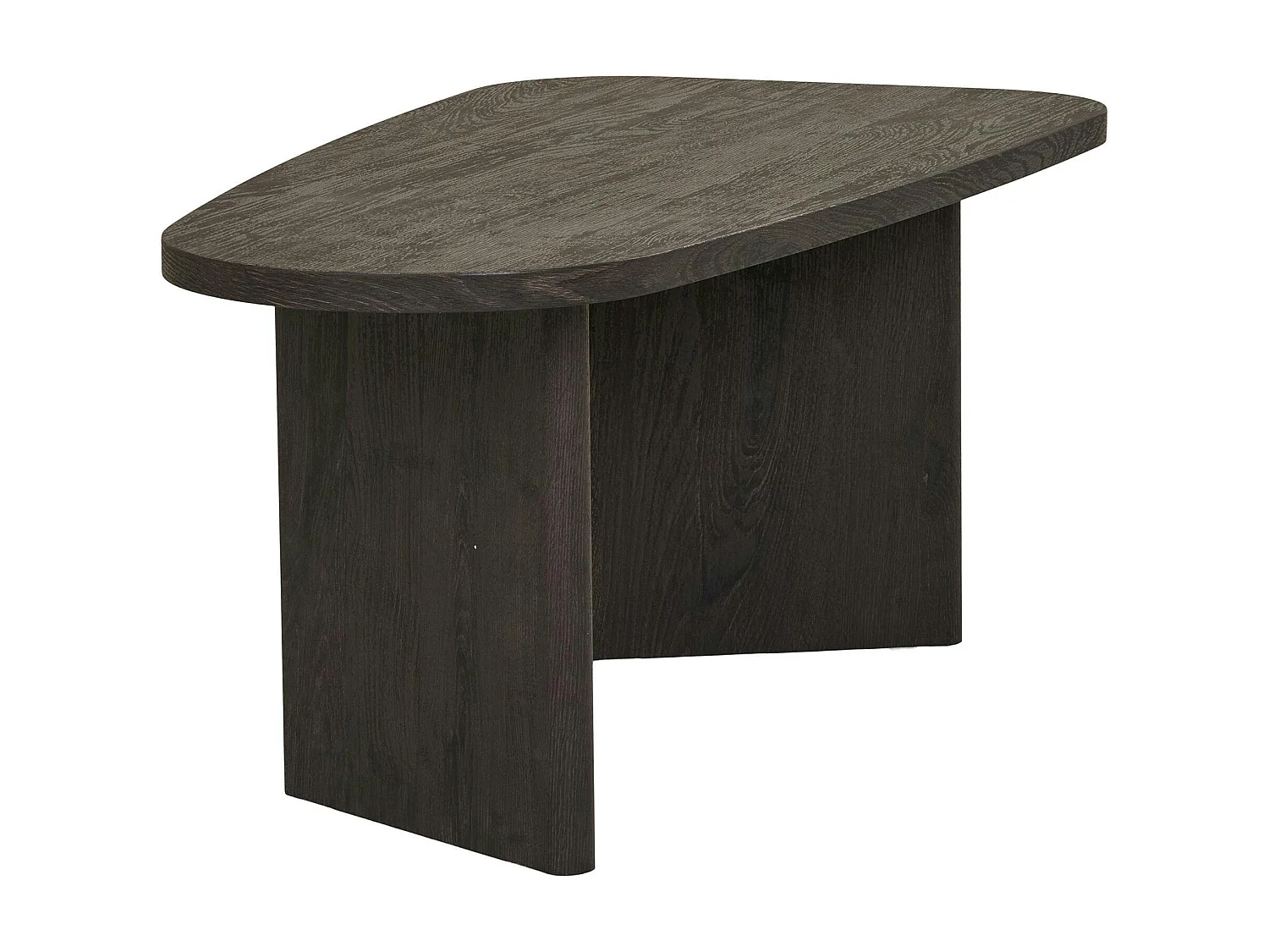Table basse design - pieds larges, effet chêne brun TARTU