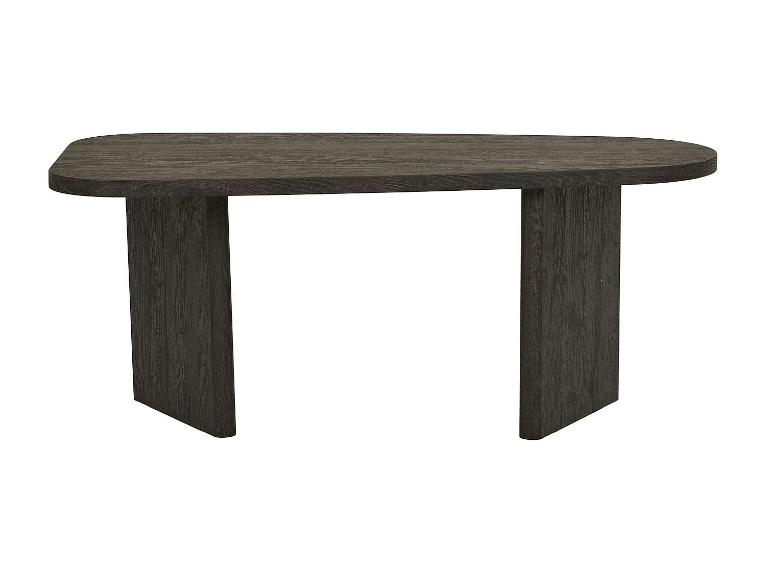Table basse design - pieds larges, effet chêne brun TARTU