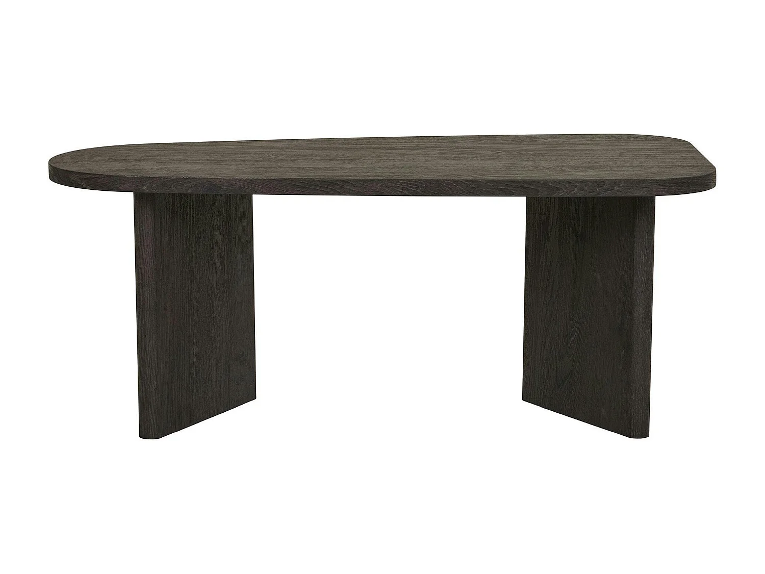 Table basse design - pieds larges, effet chêne brun TARTU