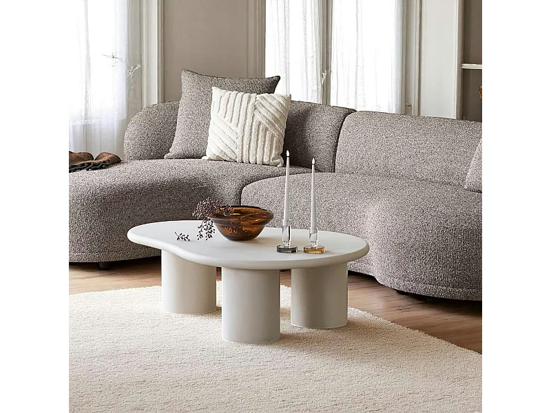 Table basse organique - finition peinture ciment TALLINN