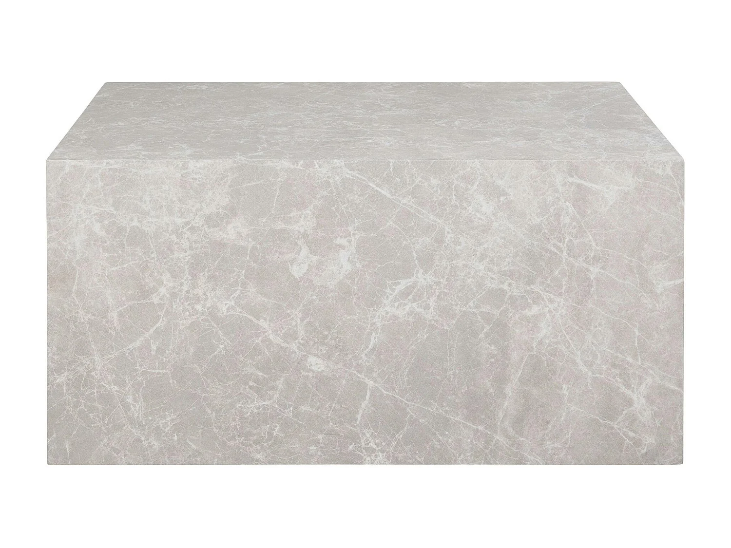 Table basse rectangulaire - effet marbre beige, style contemporain TRINITE