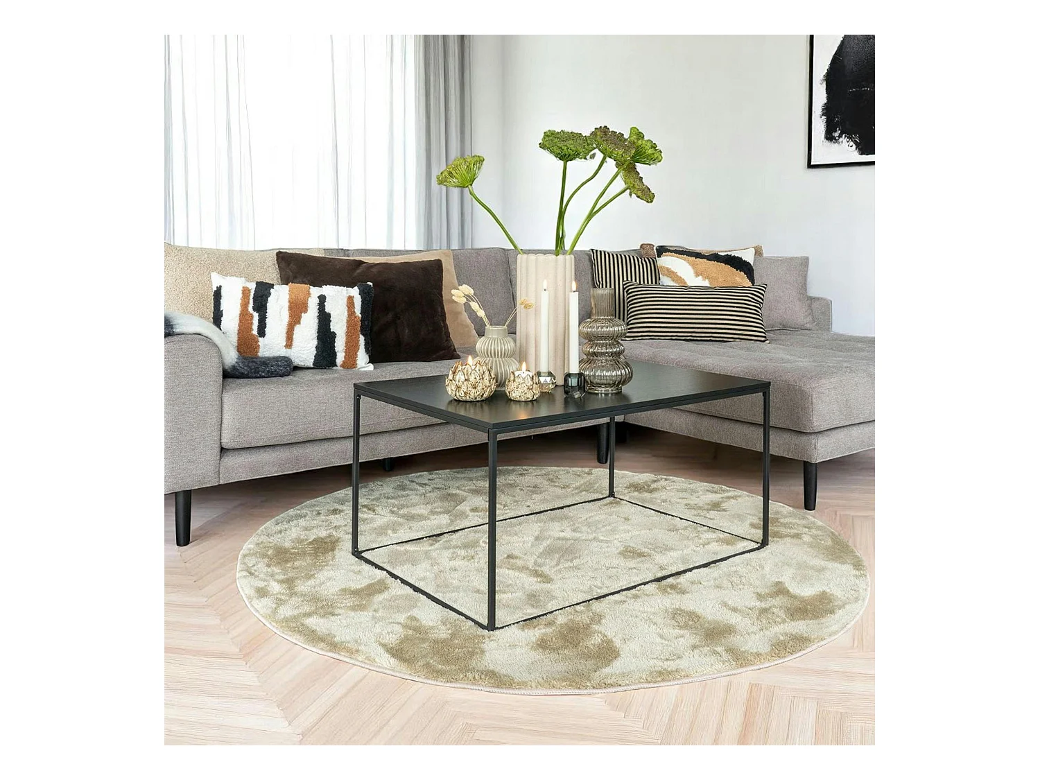 Table basse rectangulaire noire - design minimaliste TALLINN