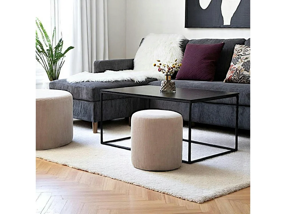 Table basse rectangulaire noire - design minimaliste TALLINN