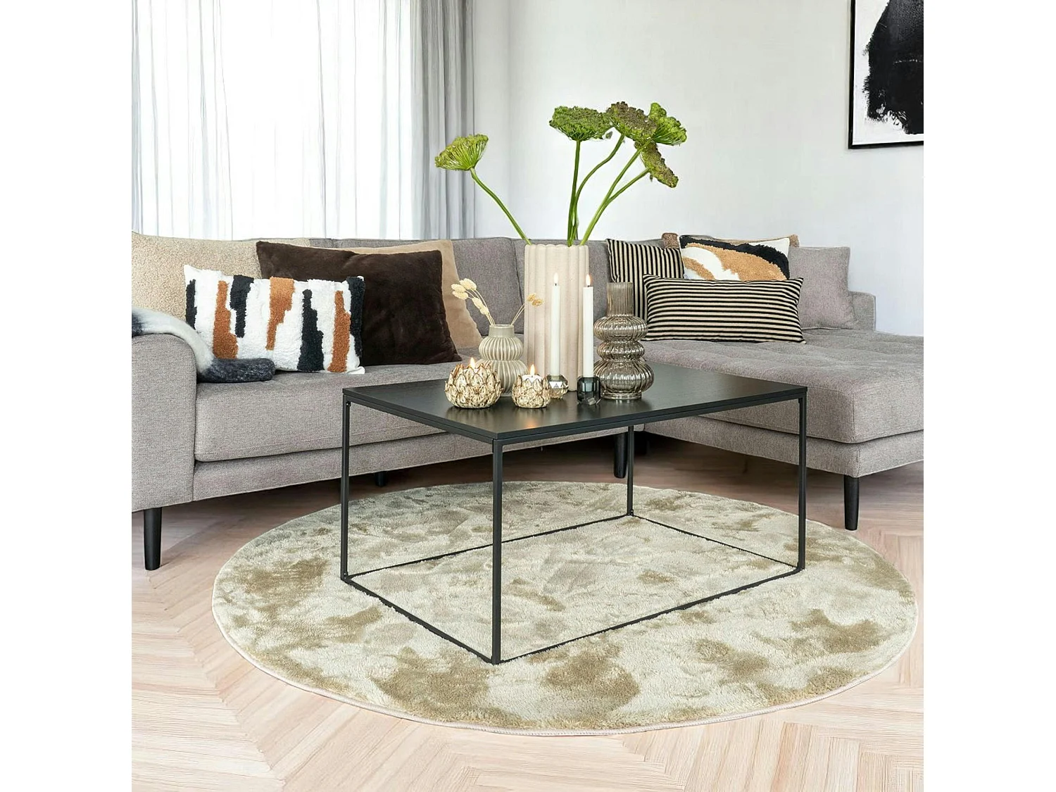 Table basse rectangulaire noire - design minimaliste TALLINN