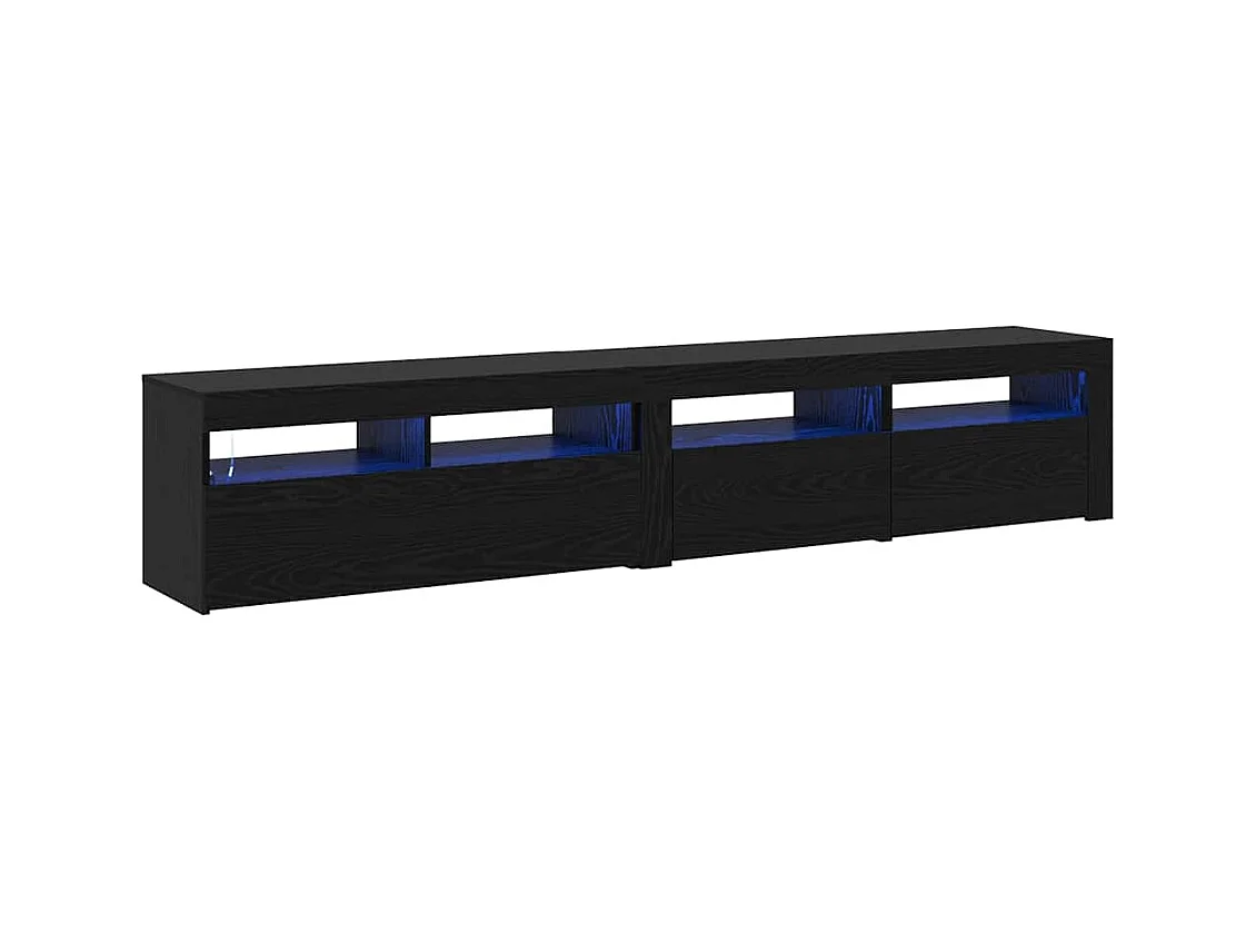 Racks de TV 2 pcs Carvalho preto 210 x 35 x 40 cm