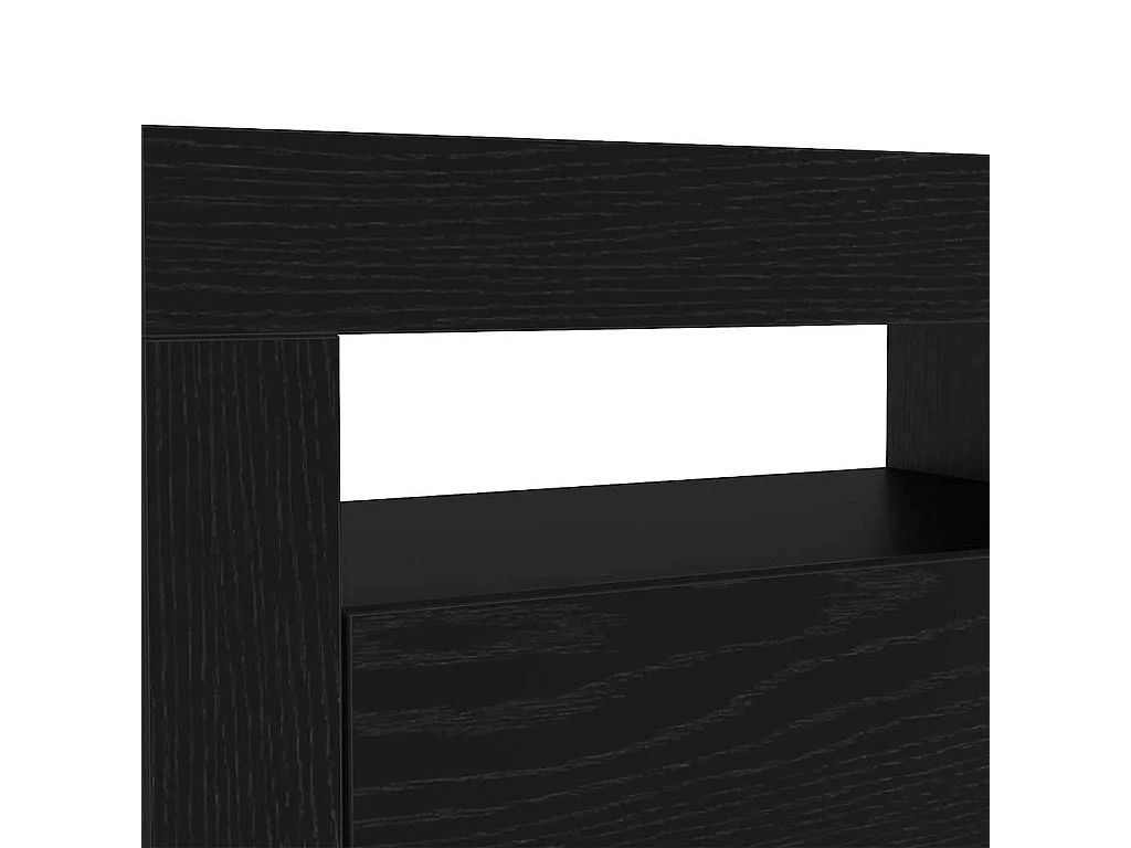 Meuble TV 2 pcs Chêne noir 210 x 35 x 40 cm Bois d'ingénierie