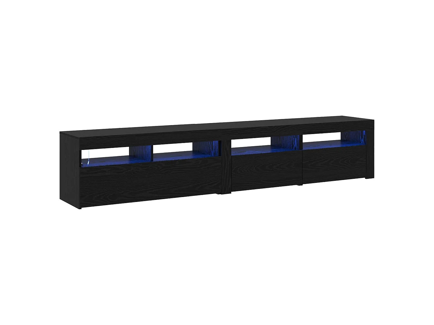Meuble TV 2 pcs Chêne noir 210 x 35 x 40 cm Bois d'ingénierie