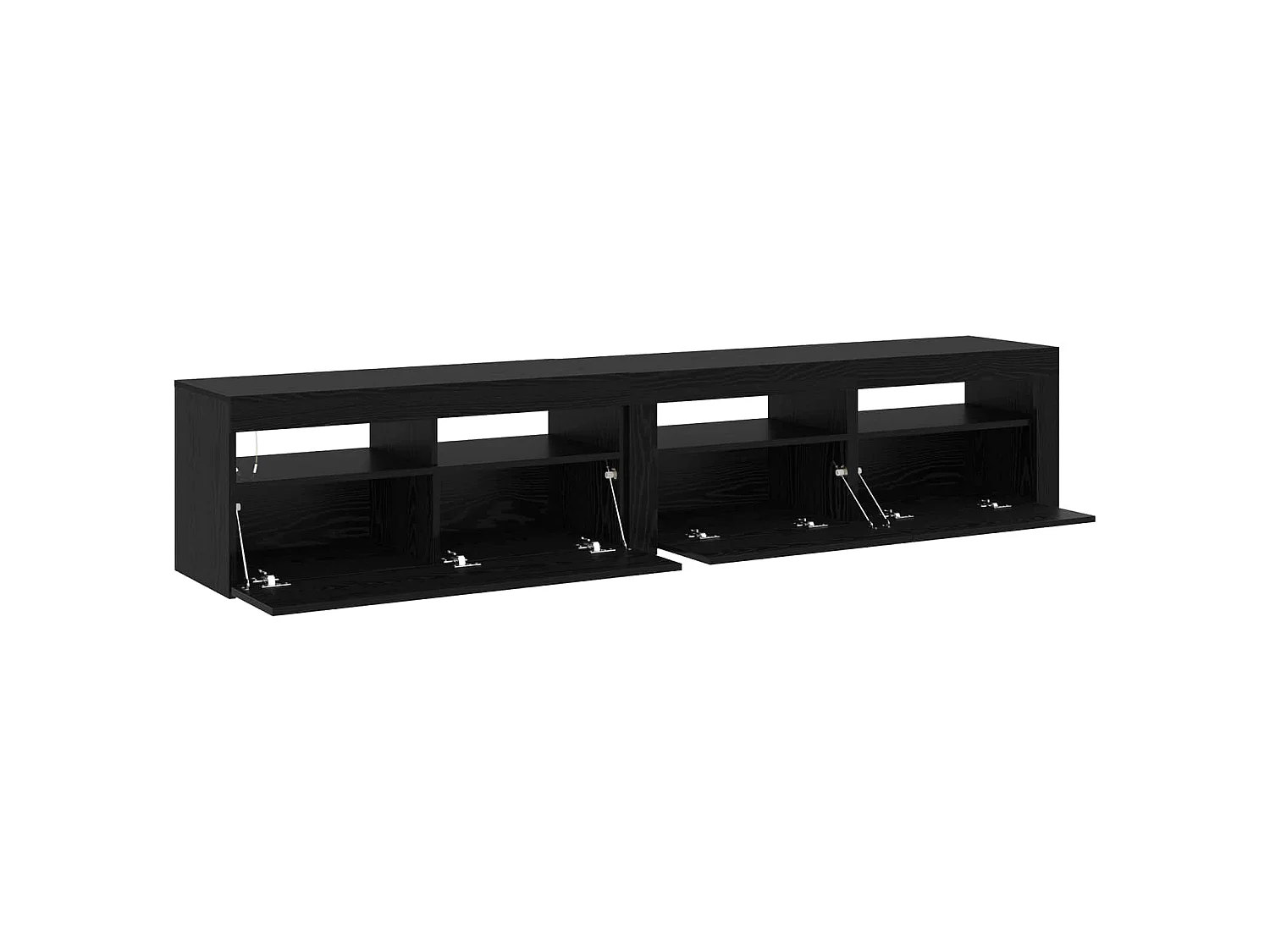 Meuble TV 2 pcs Chêne noir 210 x 35 x 40 cm Bois d'ingénierie