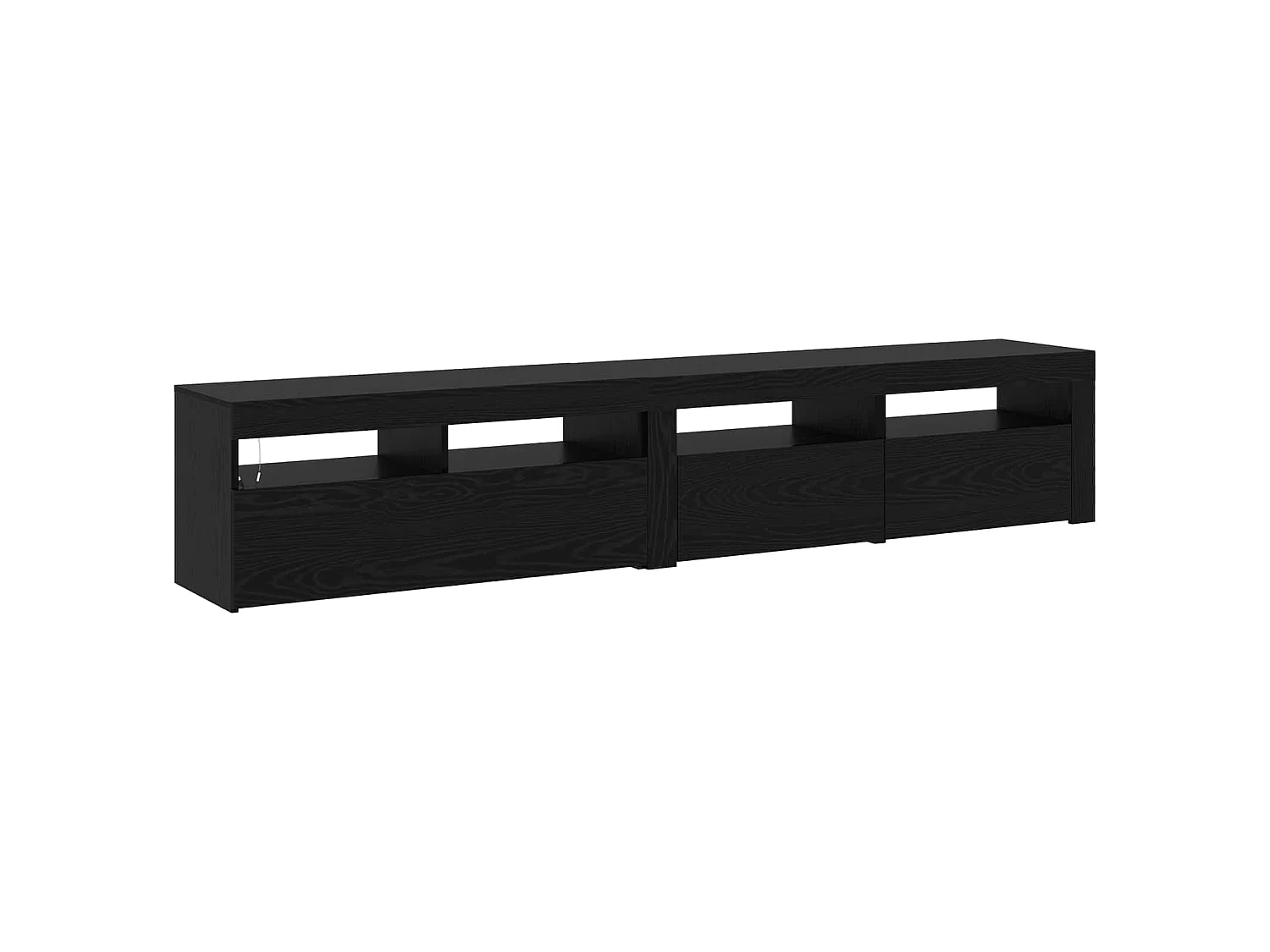 Meuble TV 2 pcs Chêne noir 210 x 35 x 40 cm Bois d'ingénierie