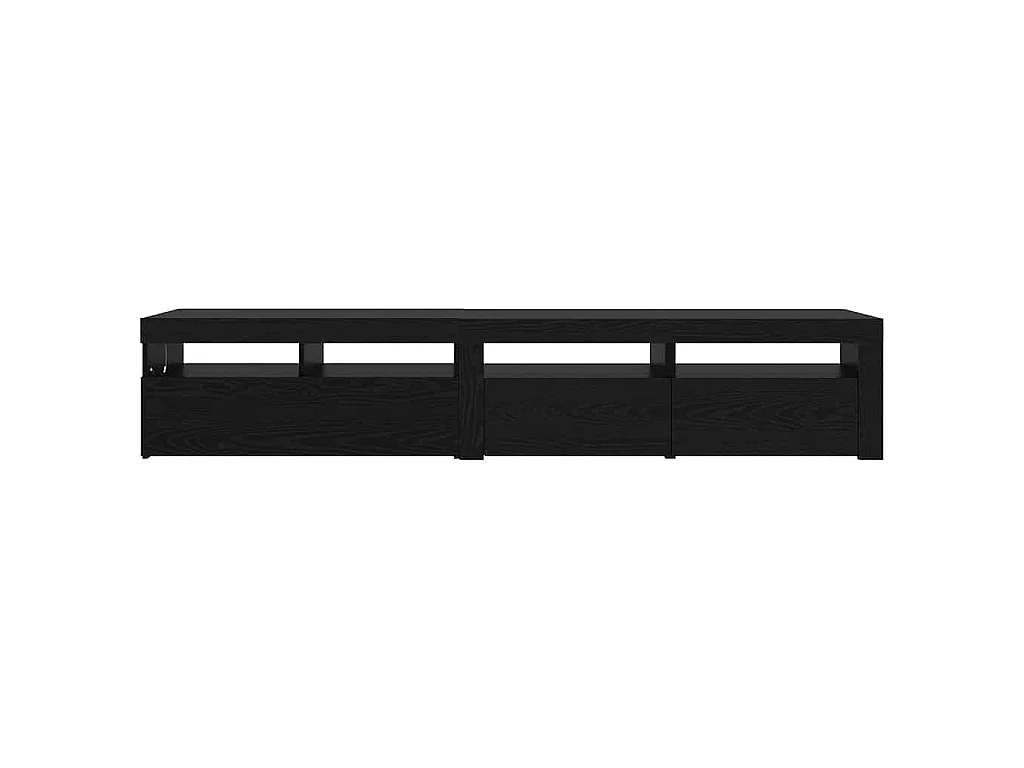 Meuble TV 2 pcs Chêne noir 210 x 35 x 40 cm Bois d'ingénierie