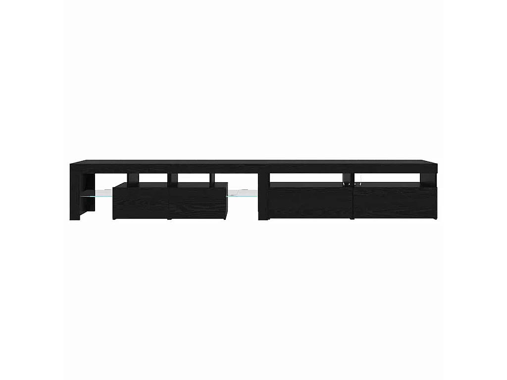 TV-Schränk mit LED 3 pcs Schwarz Eichen-Optik 260 x 37 x 40 cm