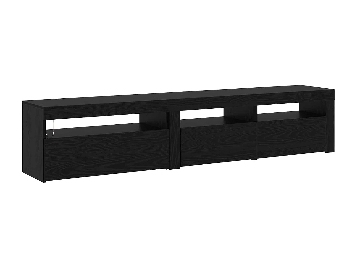 Meuble TV 2 pcs Chêne noir 195 x 35 x 40 cm Bois d'ingénierie