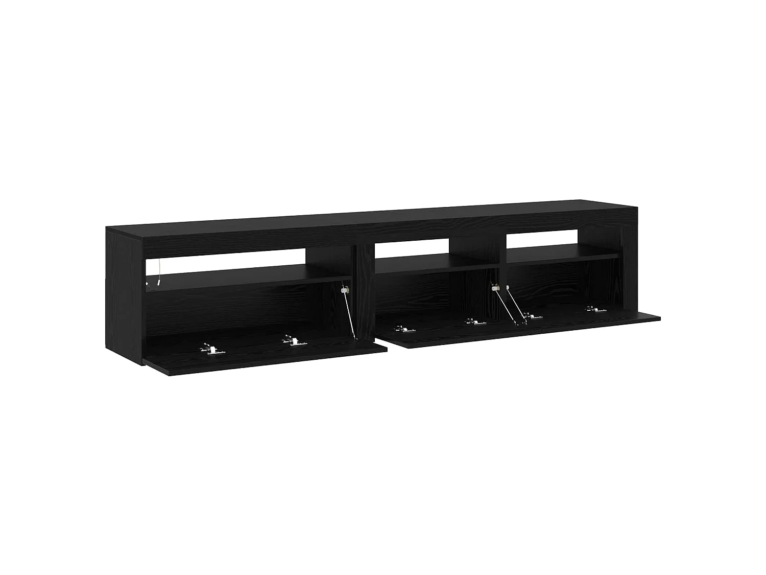 TV-Schränk 2 Stk. Schwarz Eichen-Optik Holzwerkstoff