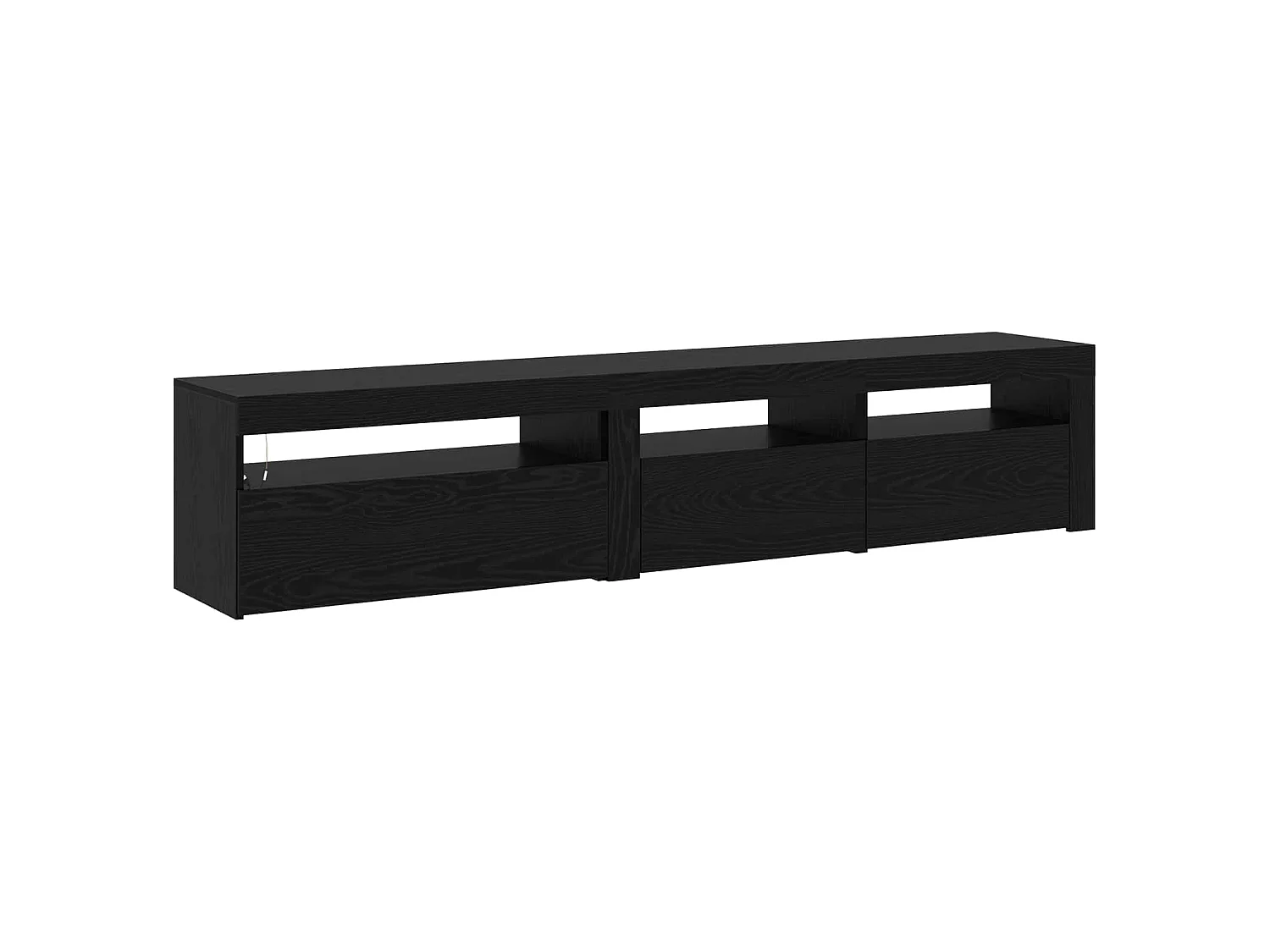 TV-Schränk 2 Stk. Schwarz Eichen-Optik Holzwerkstoff