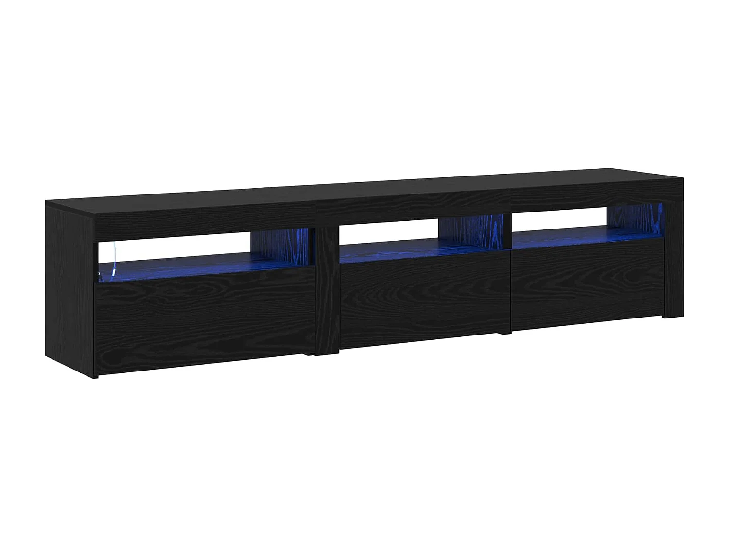 Mobile TV 2 pcs Rovere Nero 180 x 35 x 40 cm Legno multistrato