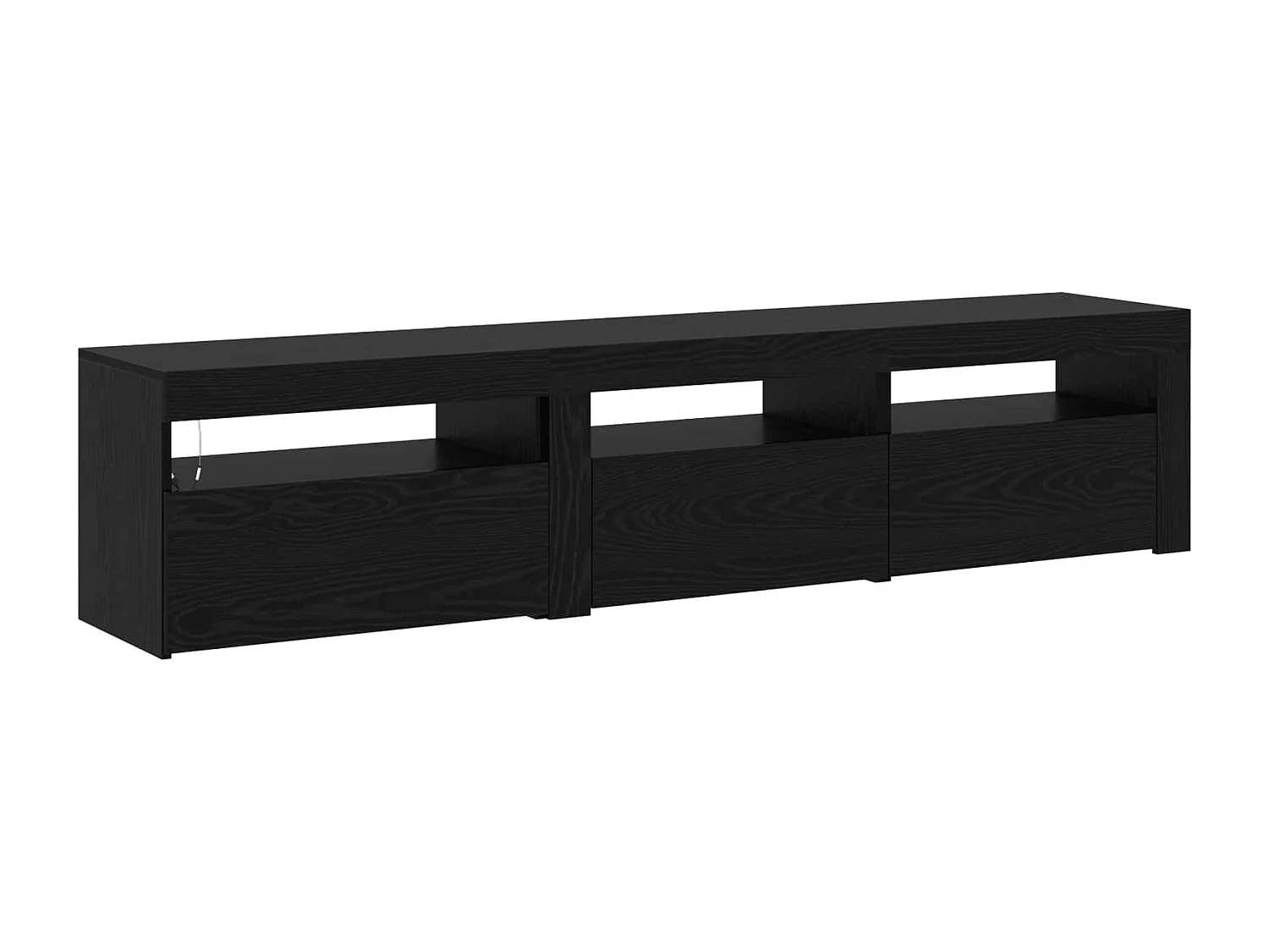 Mobile TV 2 pcs Rovere Nero 180 x 35 x 40 cm Legno multistrato