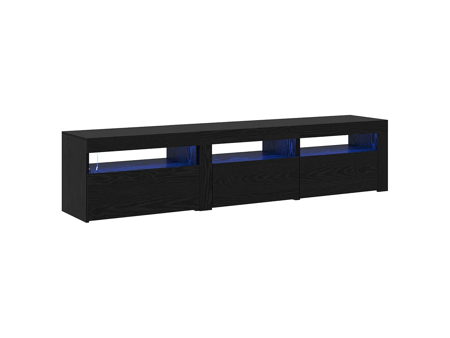 Meuble TV 2 pcs Chêne noir 180 x 35 x 40 cm Bois d'ingénierie