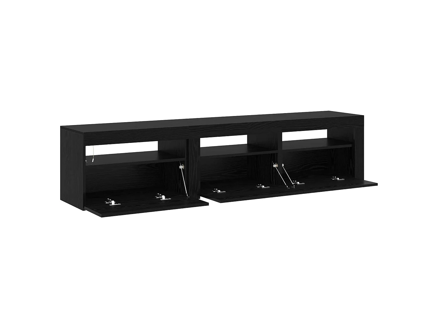 Meuble TV 2 pcs Chêne noir 180 x 35 x 40 cm Bois d'ingénierie