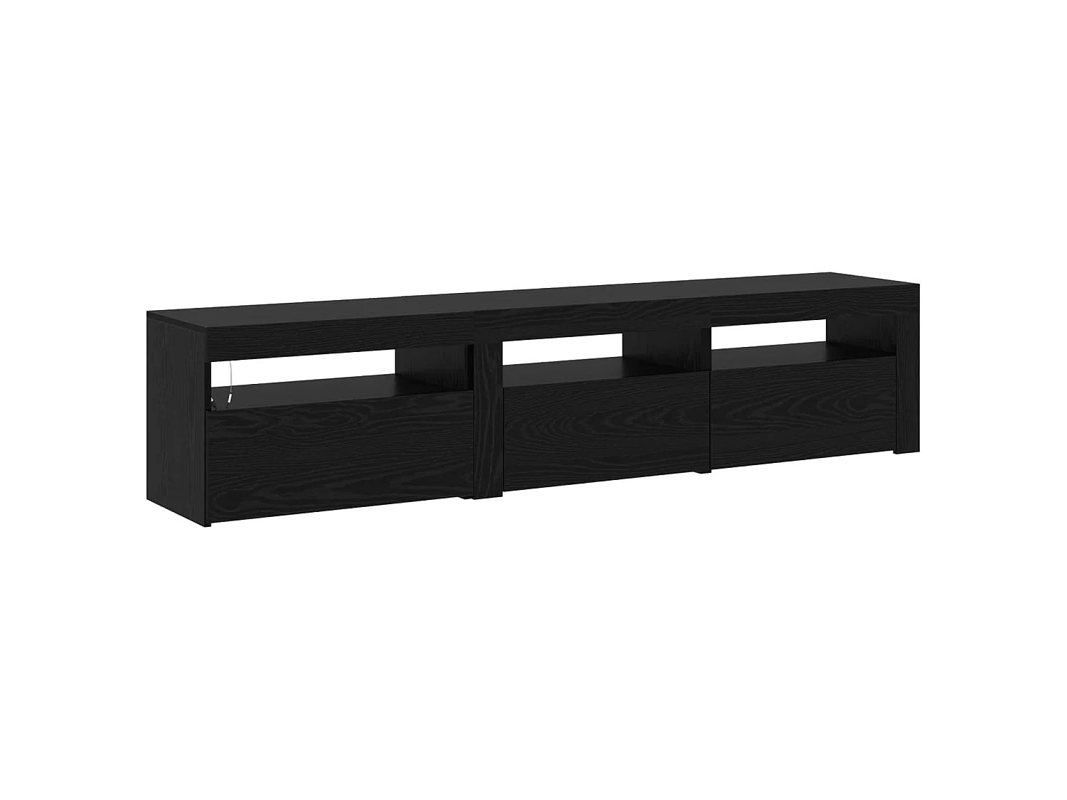 Meuble TV 2 pcs Chêne noir 180 x 35 x 40 cm Bois d'ingénierie