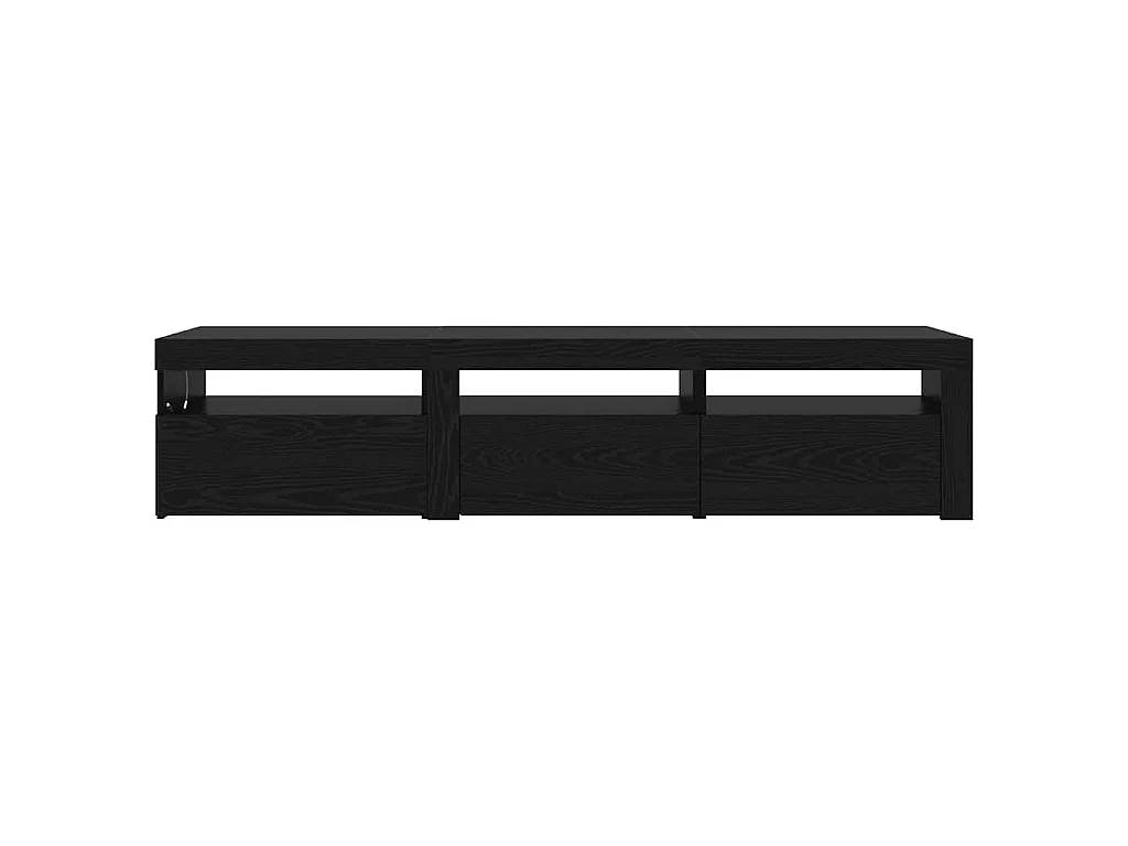 Meuble TV 2 pcs Chêne noir 180 x 35 x 40 cm Bois d'ingénierie