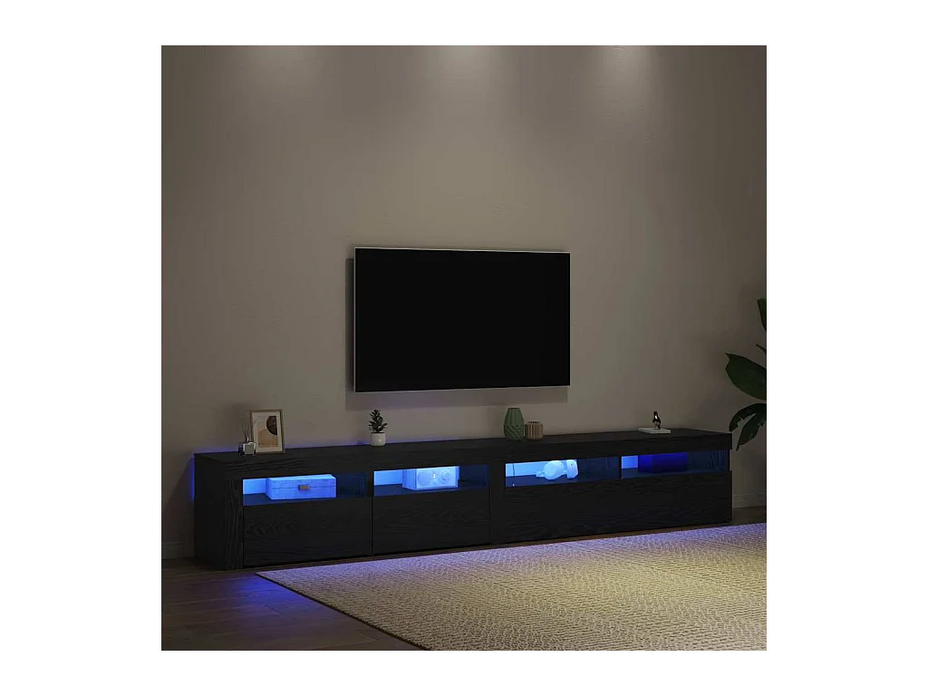 Meubles TV 2 pcs Chêne noir 240 x 35 x 40 cm Bois d'ingénierie