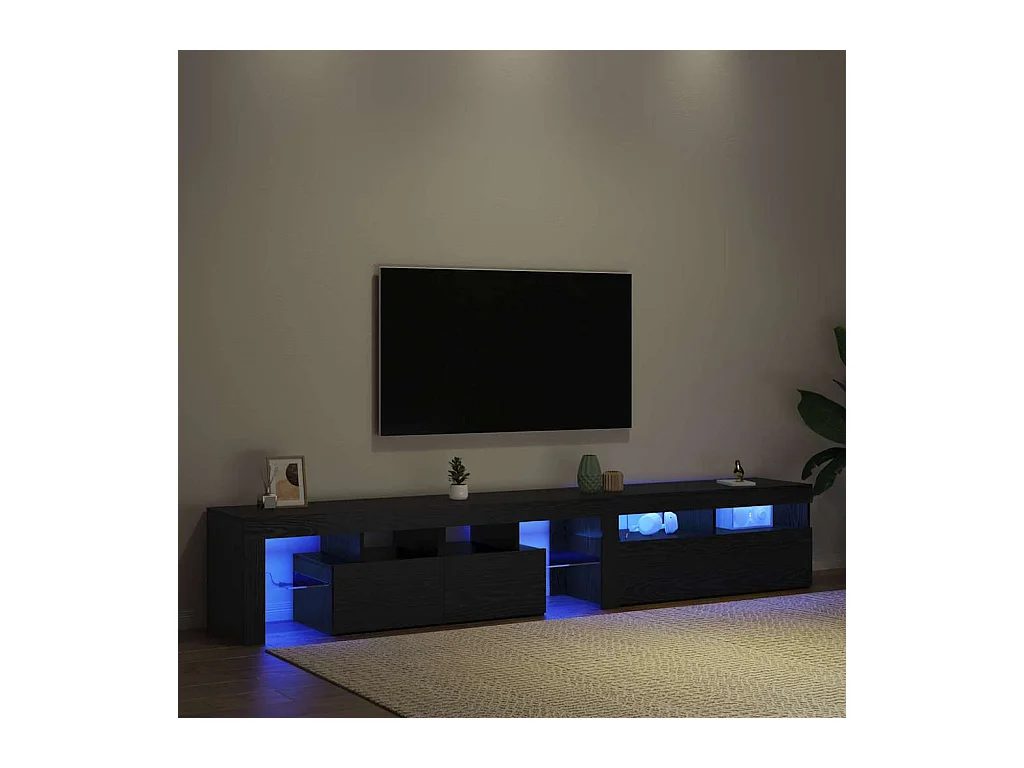 Meubles TV 2 pcs Chêne noir 290 x 36.5 x 40 cm