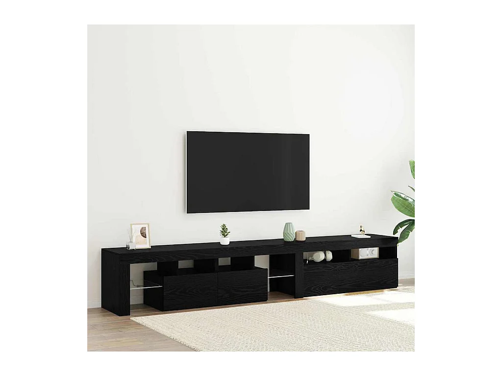 TV-Schränke 2 pcs Schwarze Eiche 290 x 36,5 x 40 cm