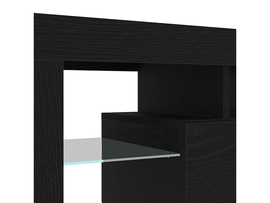 Meuble TV 2 pcs Chêne noir 290 x 37 x 40 cm Bois d'ingénierie