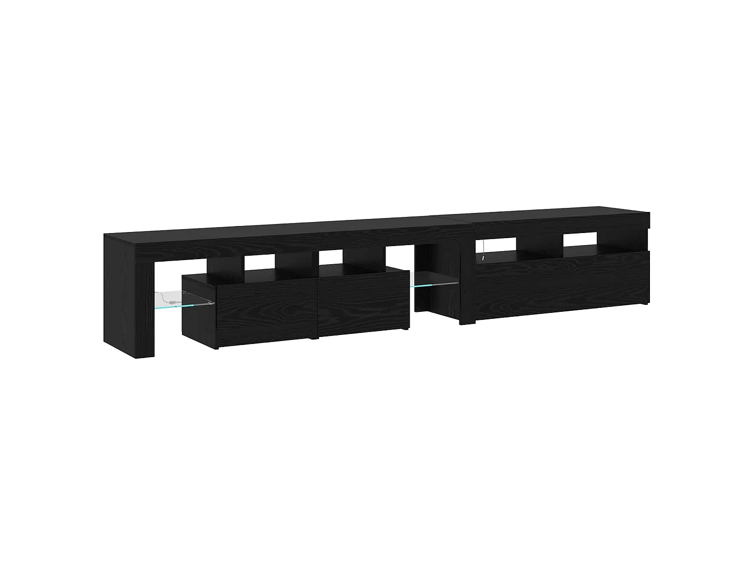 Gabinete para TV 2 pcs Carvalho Preto 230 x 36,5 x 40 cm