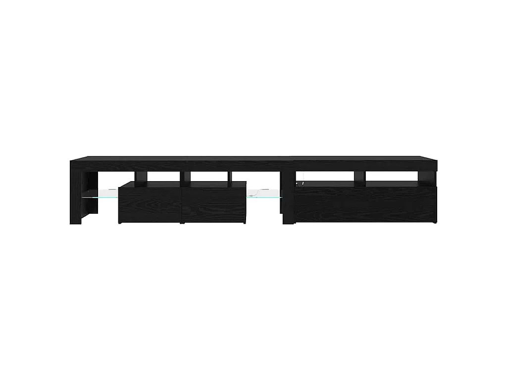 Gabinete para TV 2 pcs Carvalho Preto 230 x 36,5 x 40 cm