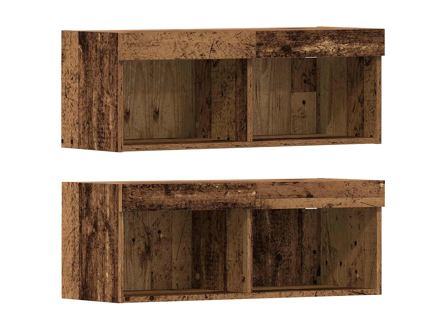 Meuble TV 4 pc Bois ancien Bois d'ingénierie