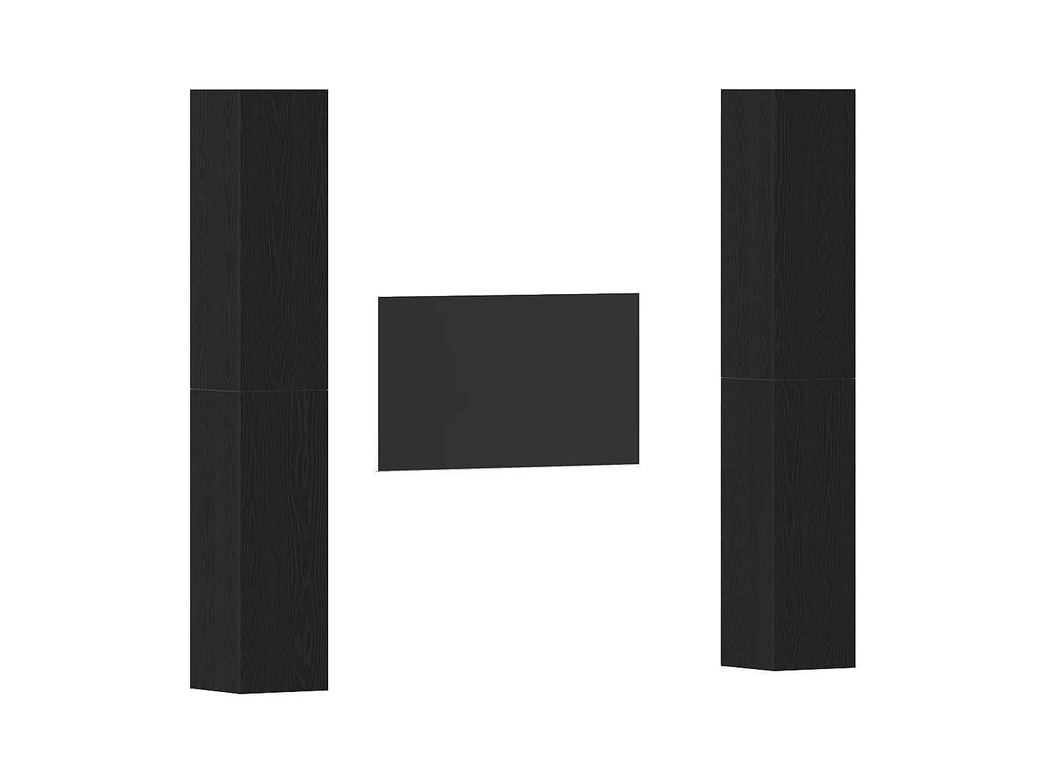 Set de meubles TV 4 pièces Chêne noir 30.5x30x90 cm Bois d'ingénierie, Meubles TV muraux -