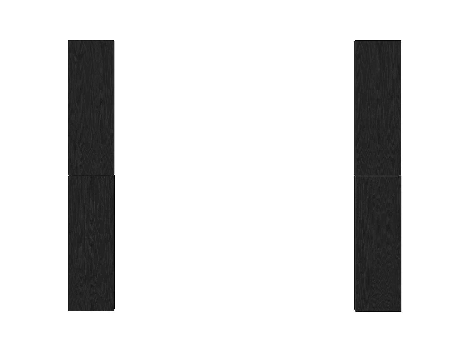 Set de meubles TV 4 pièces Chêne noir 30.5x30x90 cm Bois d'ingénierie, Meubles TV muraux -