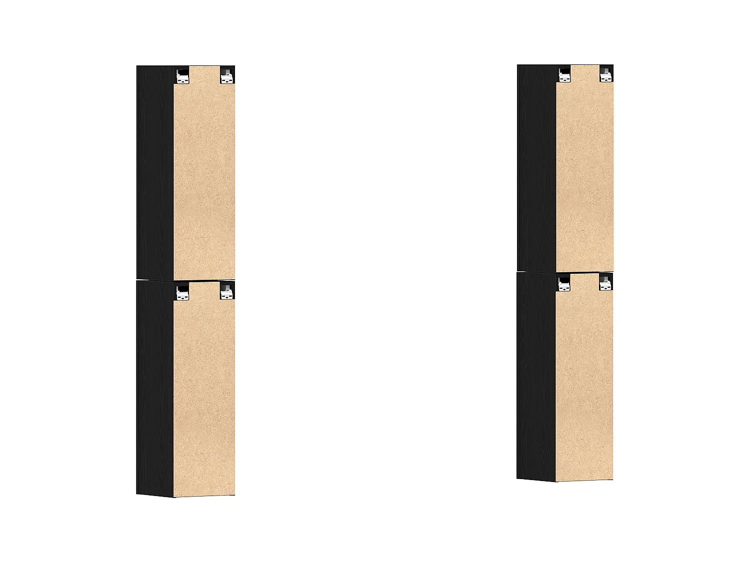 Set de meubles TV 4 pièces Chêne noir 30.5x30x90 cm Bois d'ingénierie, Meubles TV muraux -