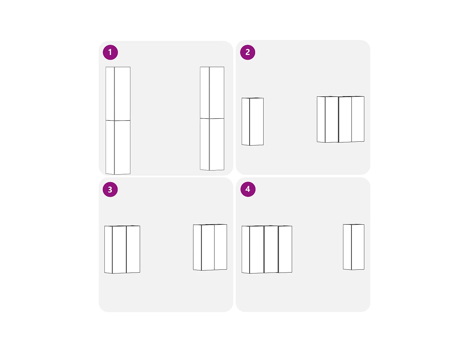 4-delige TV-meubelset Zwart Eiken 30.5x30x90 cm Bewerkt Hout