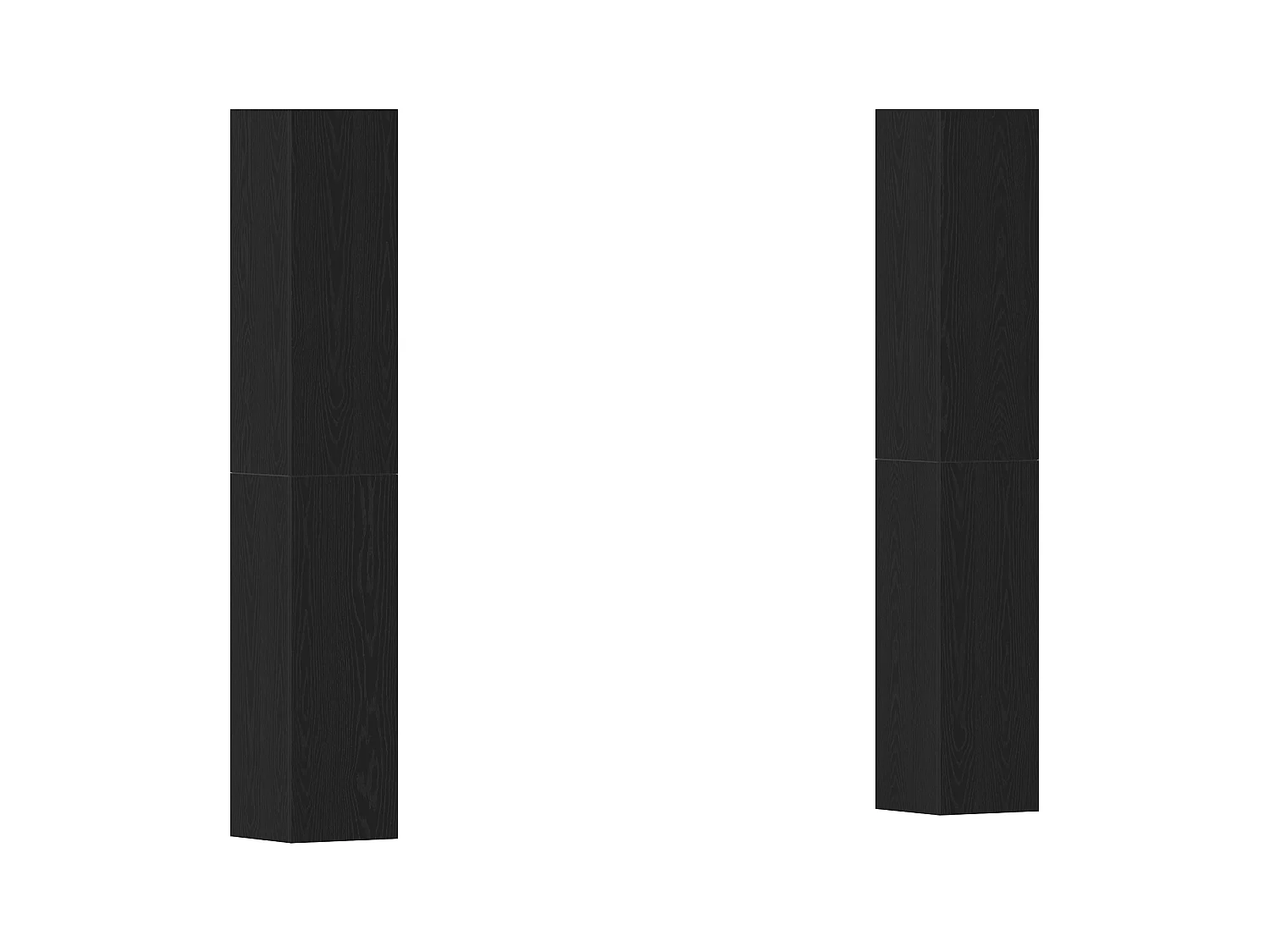 4-delige TV-meubelset Zwart Eiken 30.5x30x90 cm Bewerkt Hout