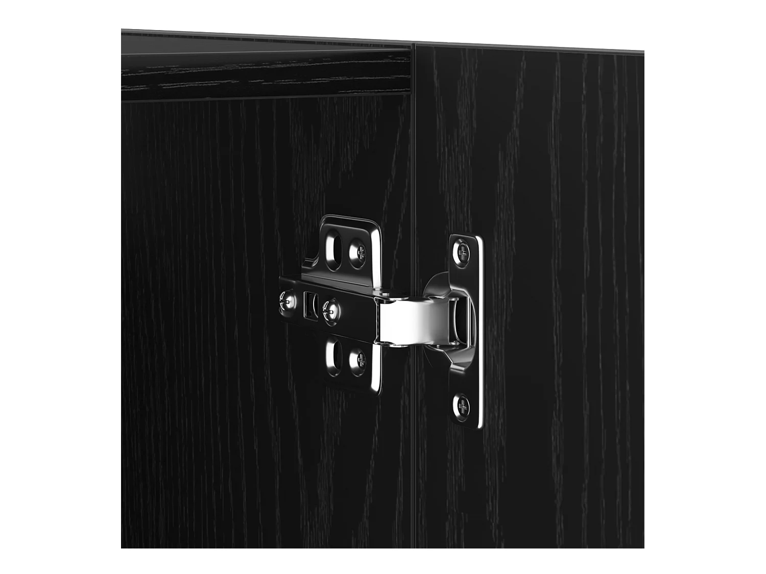 4-delige TV-meubelset Zwart Eiken 30.5x30x90 cm Bewerkt Hout