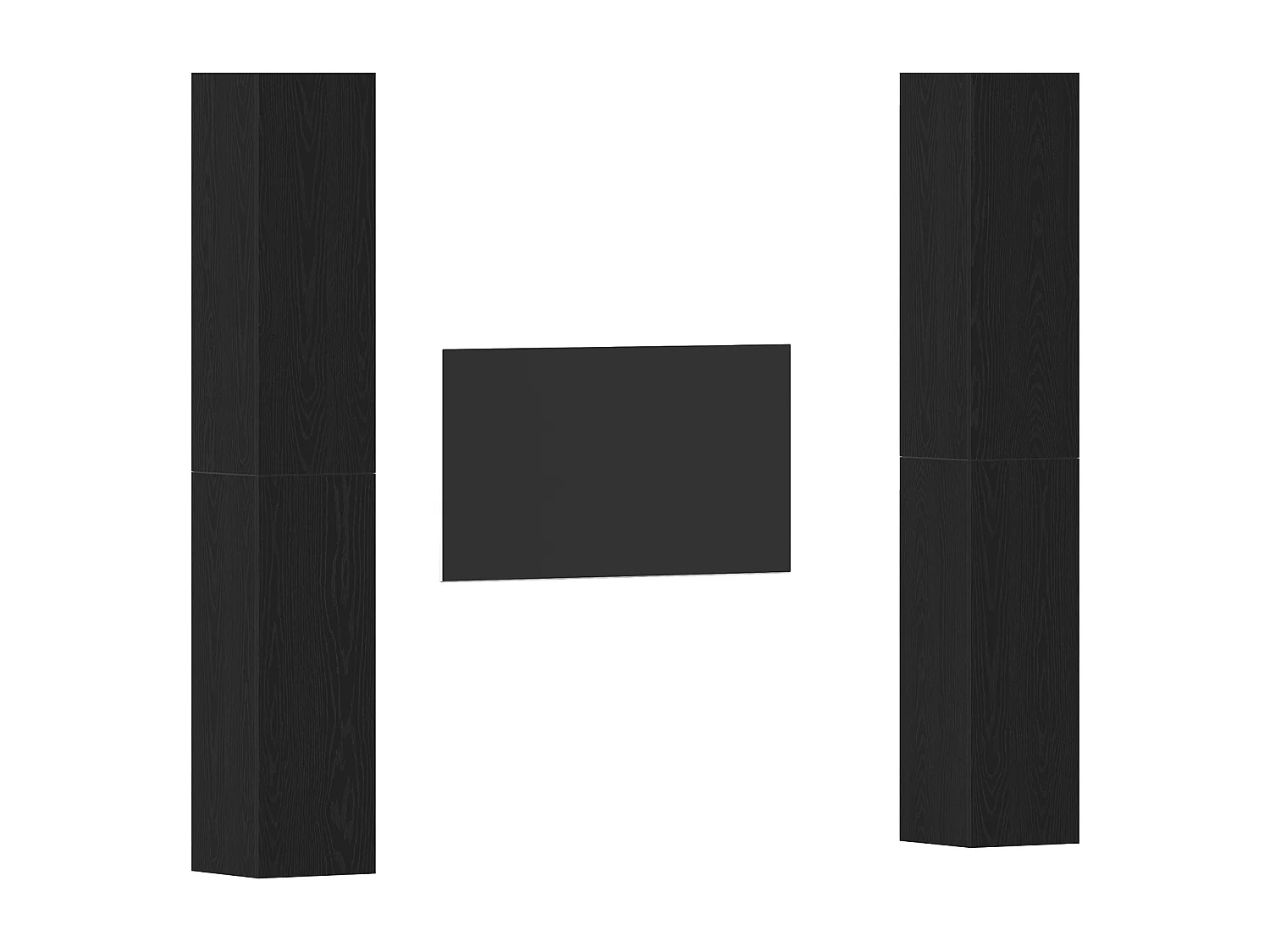 Set de meubles TV 4 pièces Chêne noir 30.5x30x90 cm Bois d'ingénierie, Meubles TV muraux -