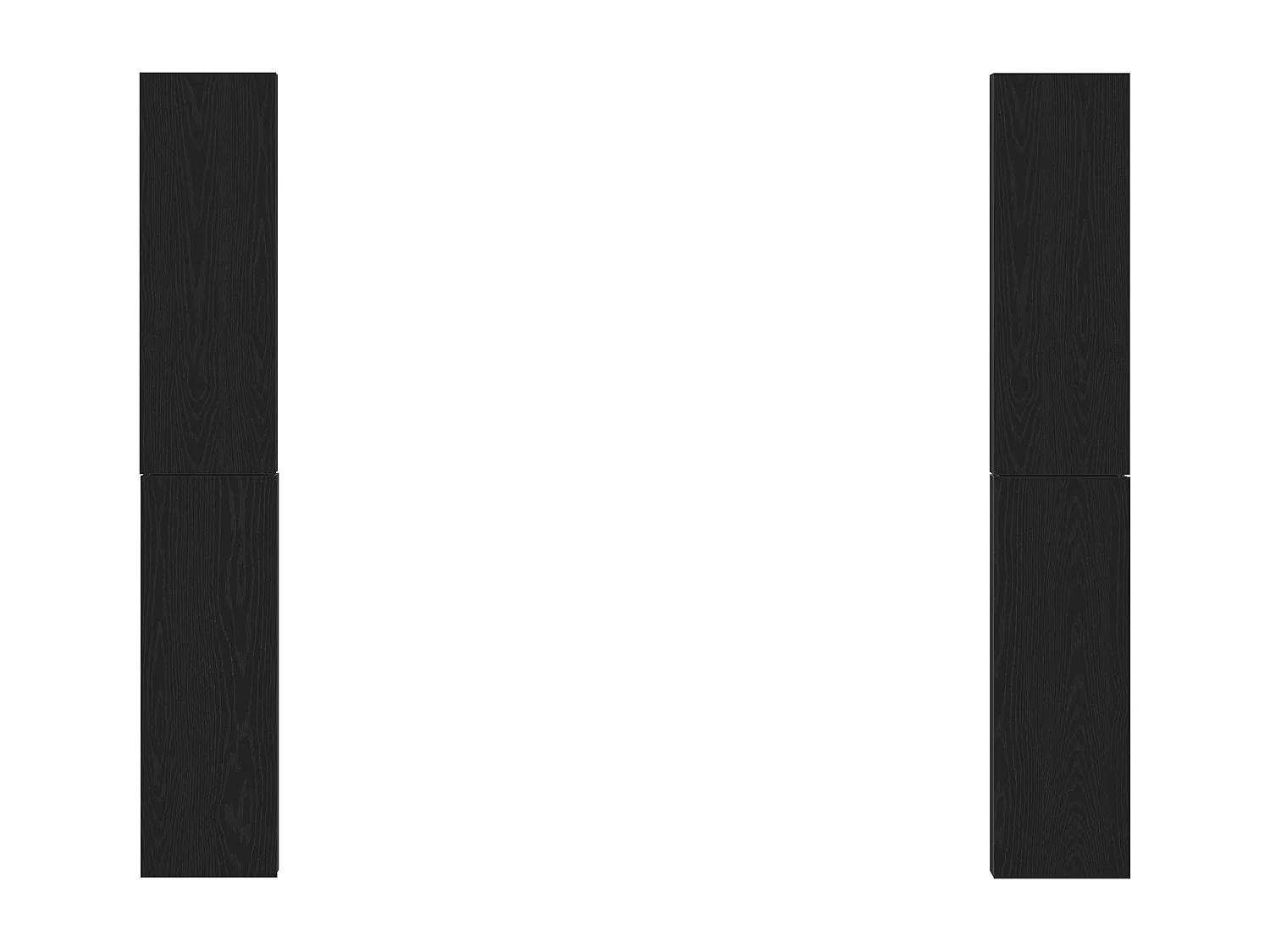 Set de meubles TV 4 pièces Chêne noir 30.5x30x90 cm Bois d'ingénierie, Meubles TV muraux -