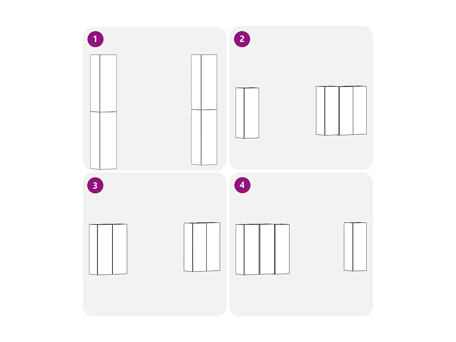 Set de meubles TV 4 pièces Chêne noir 30.5x30x90 cm Bois d'ingénierie, Meubles TV muraux -