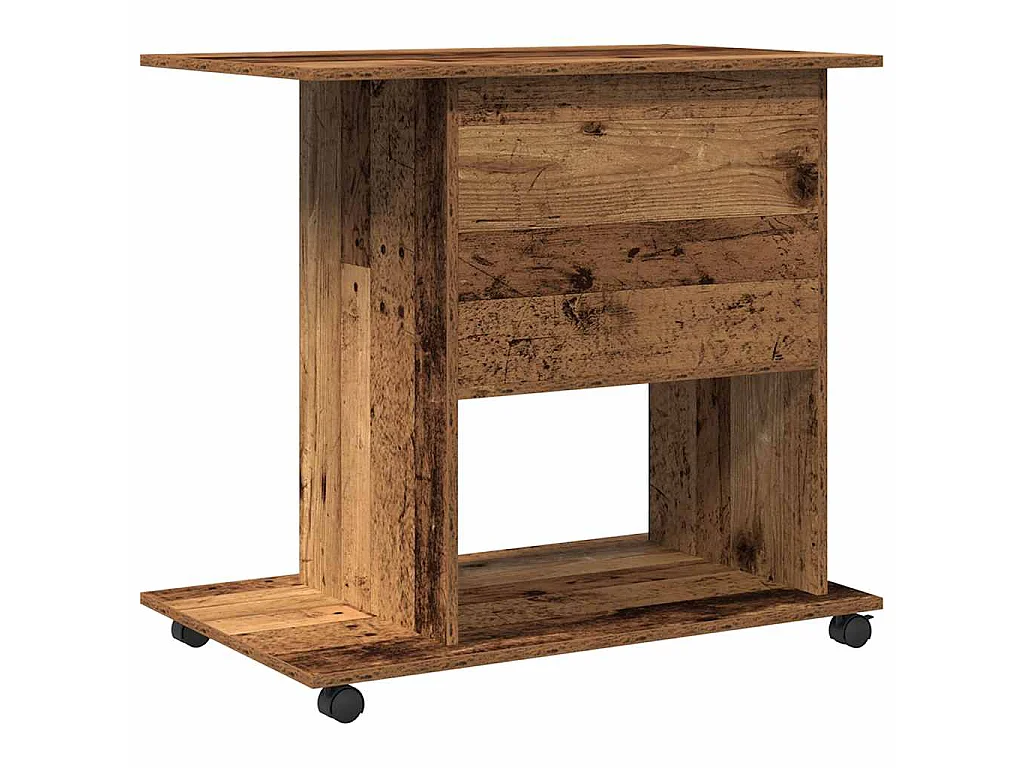 Bureau d'ordinateur vieux bois 80x50x75 cm bois d'ingénierie
