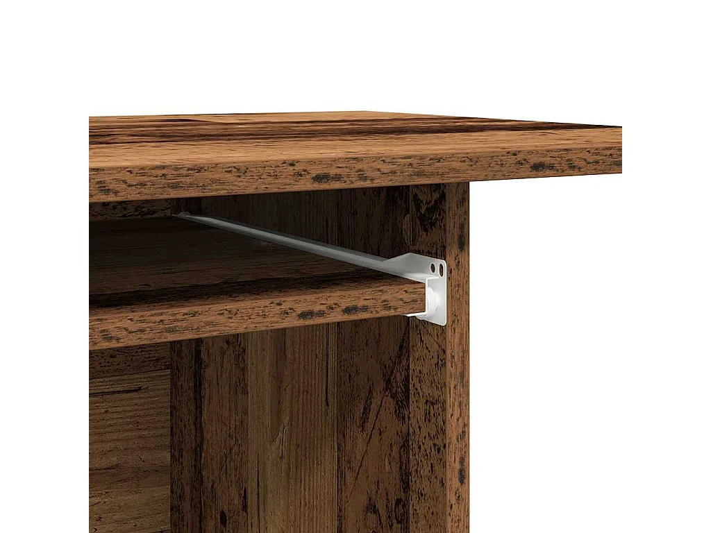 Computerbureau 80x50x75 cm bewerkt hout oud houtkleurig