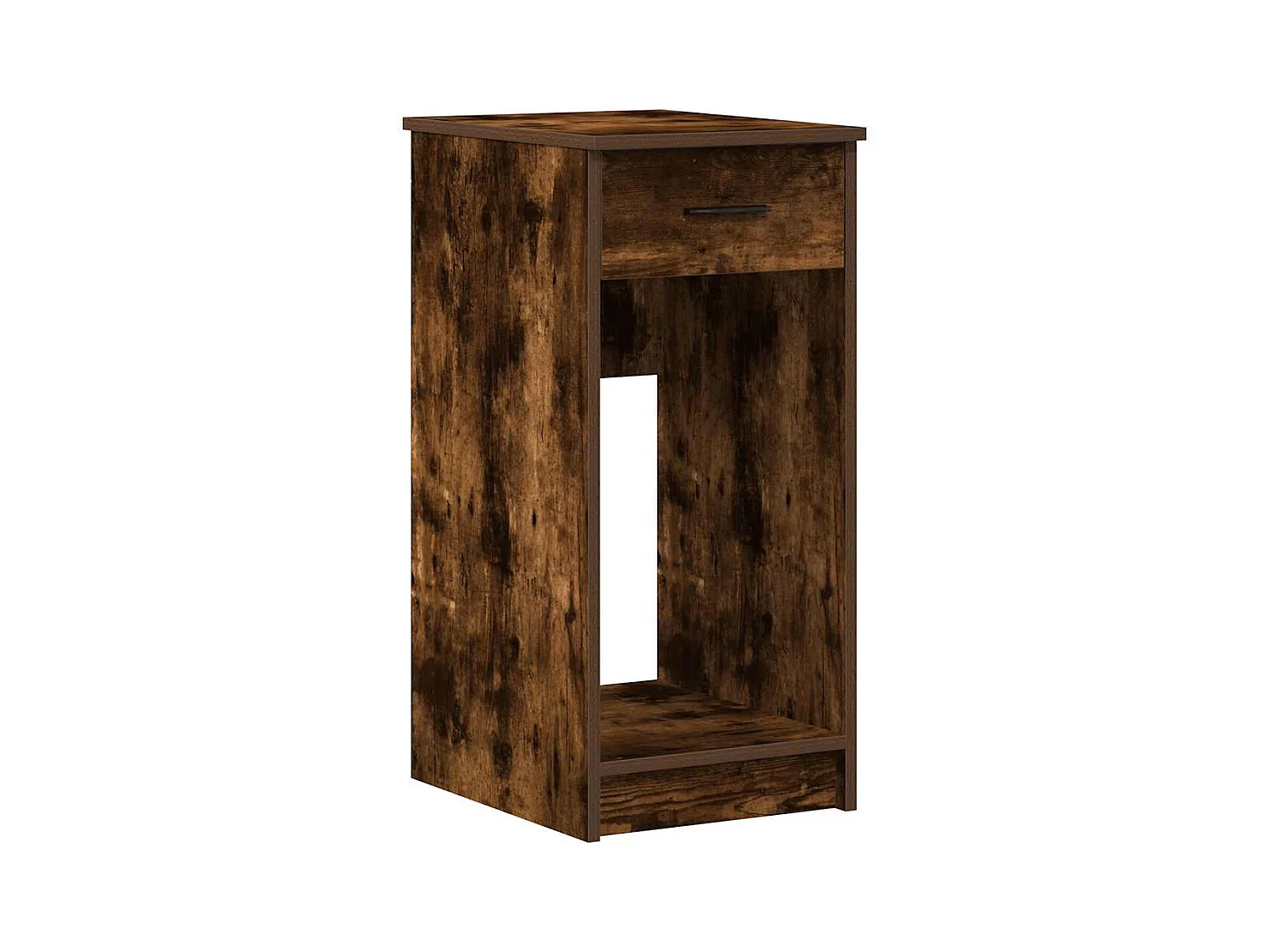 Computertorenstandaard met lade 35x45x77 cm gerookt eikenkleur