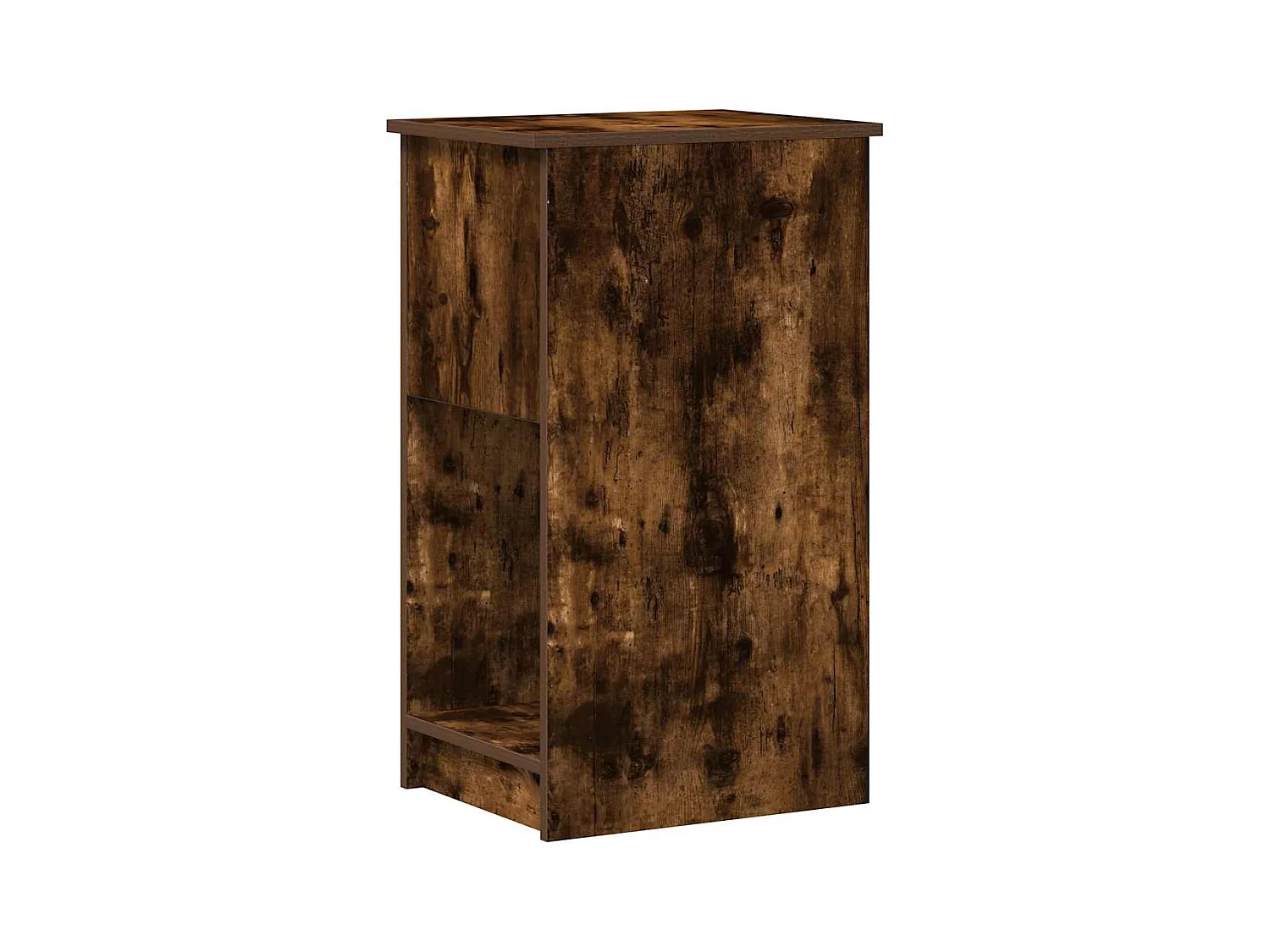 Computertorenstandaard met lade 35x45x77 cm gerookt eikenkleur