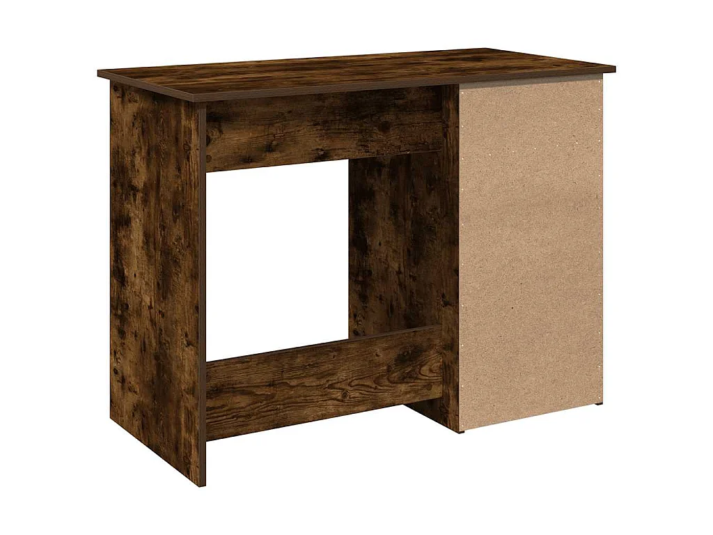 Bureau 102x50x75 cm bewerkt hout gerookt eikenkleurig