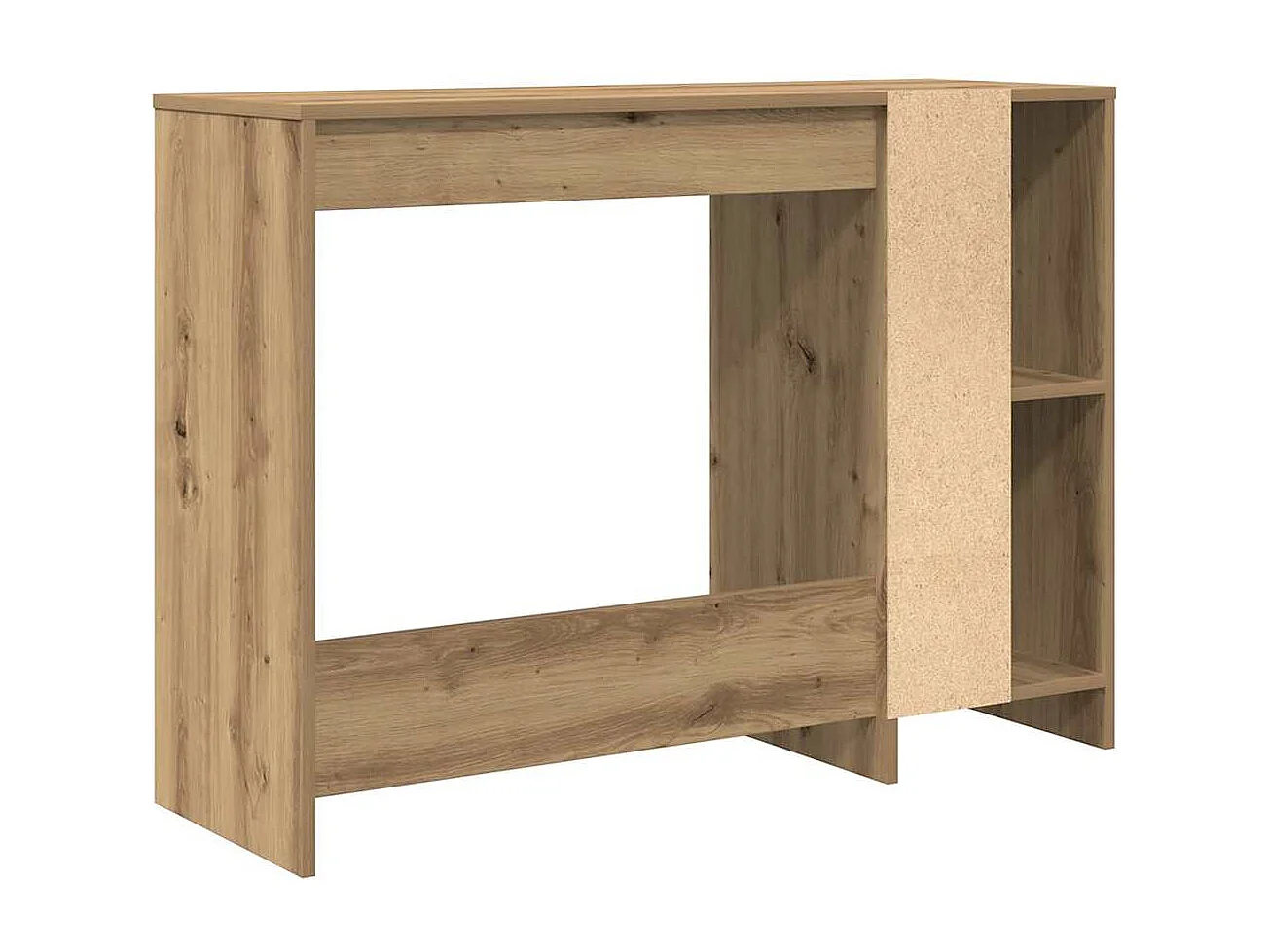 Bureau chêne artisanal 102,5x35x75 cm bois d'ingénierie