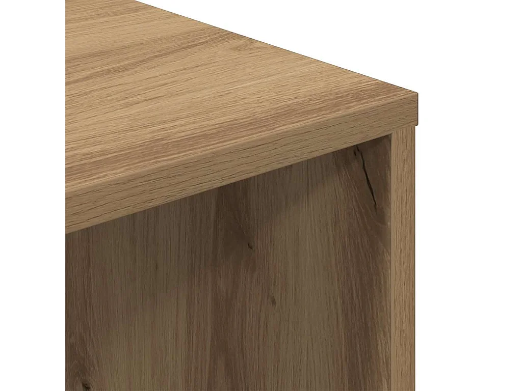 Bureau chêne artisanal 102,5x35x75 cm bois d'ingénierie