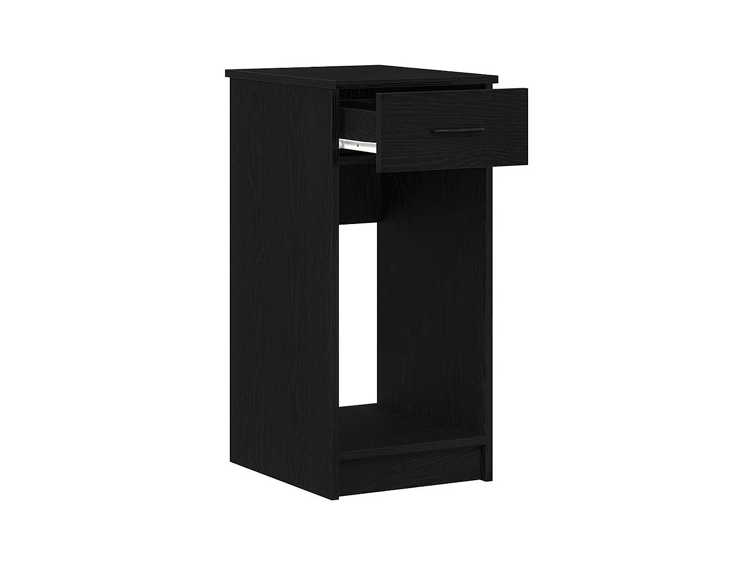 Support de tour d'ordinateur avec tiroir noir 35x45x77 cm