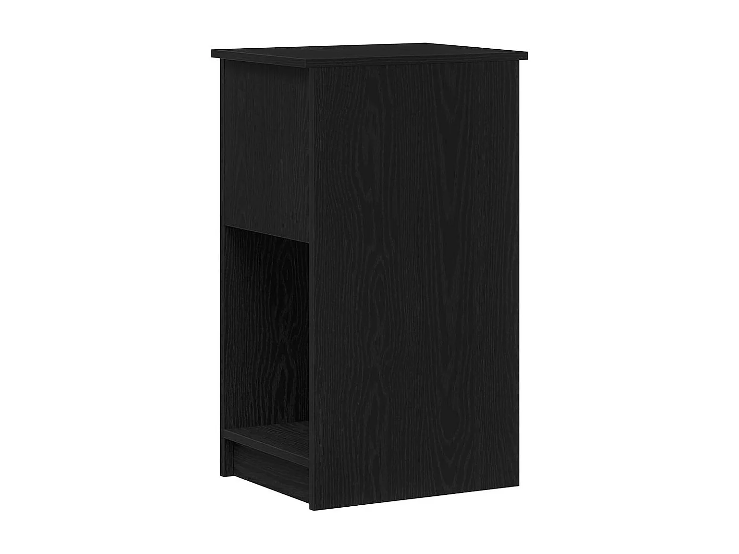 Support de tour d'ordinateur avec tiroir noir 35x45x77 cm