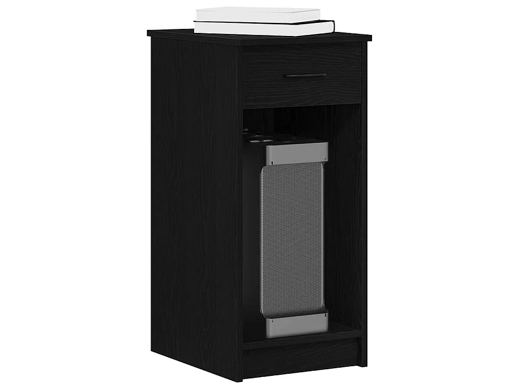 Computerschrank mit Schublade Schwarz 35x45x77 cm